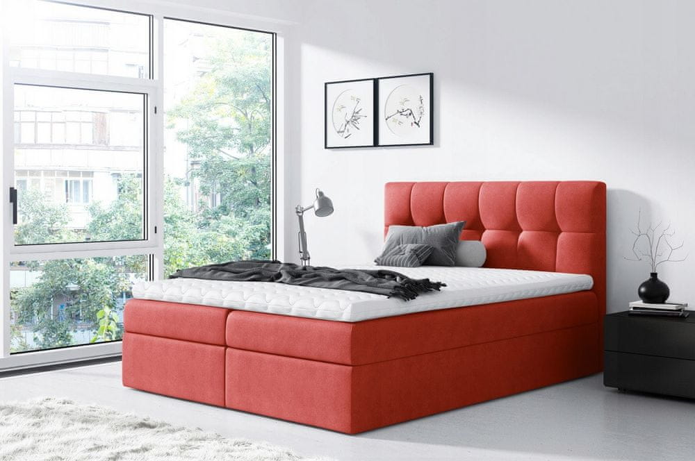 Veneti Jednoduchá posteľ Rex 160x200, oranžová