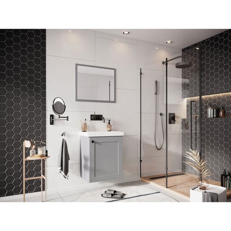 Veneti Kúpeľňový nábytok s umývadlom SYKE 4 - šedý + sifón ZDARMA