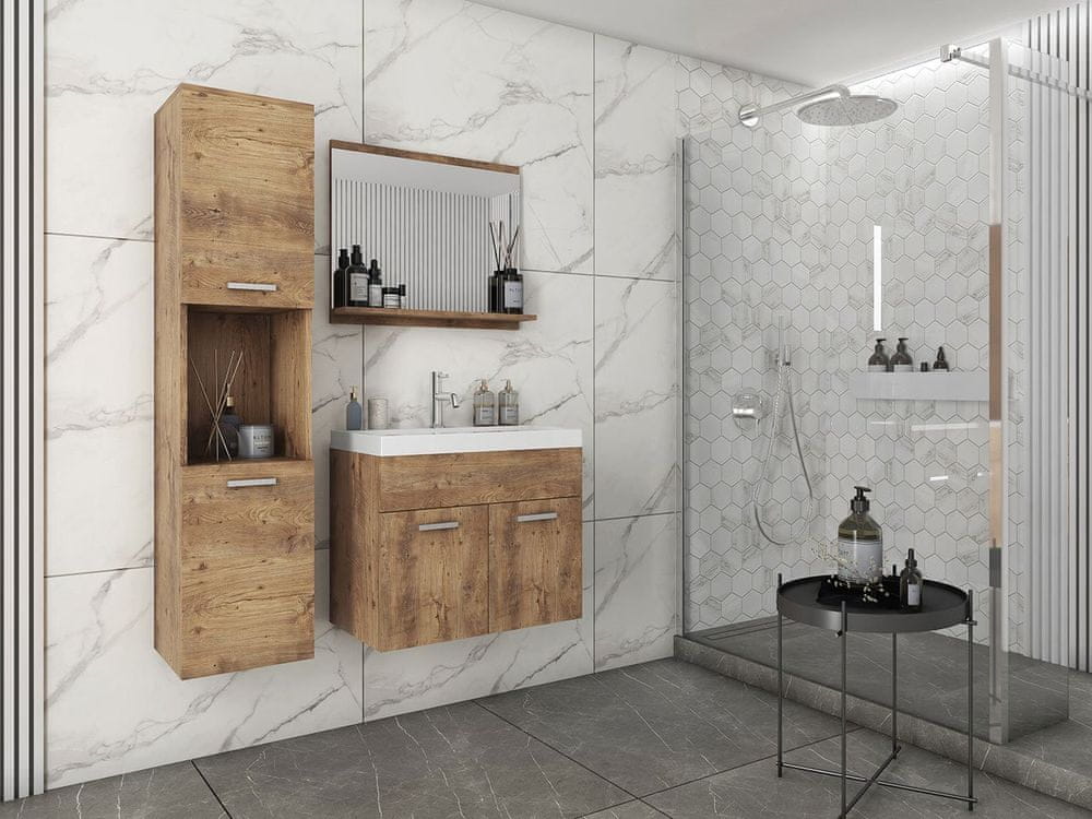 Veneti Kúpeľňová zostava s umývadlom ZORAIDA - gaštan + sifón ZDARMA