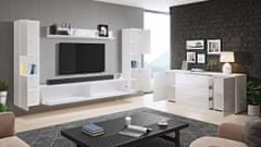 Veneti Nábytok do obývacej izby ROSARIO XL - dub wotan / lesklý biely