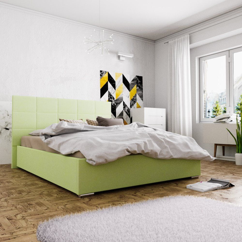 Veneti Manželská posteľ 180x200 FLEK 4 - žlto-zelená
