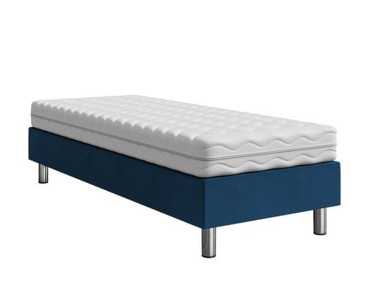 Veneti Čalúnená jednolôžková posteľ 90x200 NECHLIN 2 - modrá