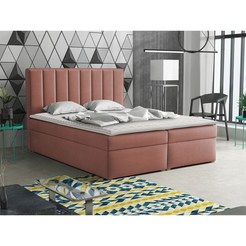Veneti Kontinentálna manželská posteľ 180x200 TARNEWITZ 1 - ružová + topper ZDARMA