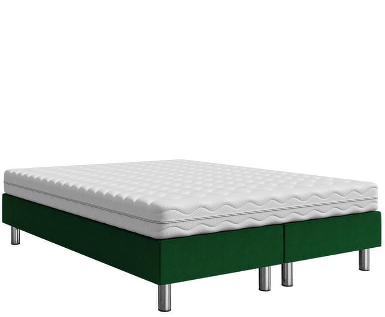 Veneti Čalúnená manželská posteľ 160x200 NECHLIN 2 - zelená