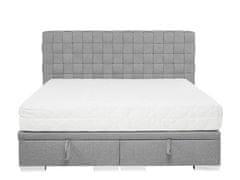 Veneti Čalúnená manželská posteľ s úložným priestorom 140x200 MARNE 2 - šedá