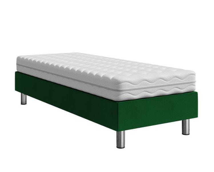 Veneti Čalúnená jednolôžková posteľ 80x200 NECHLIN 2 - zelená