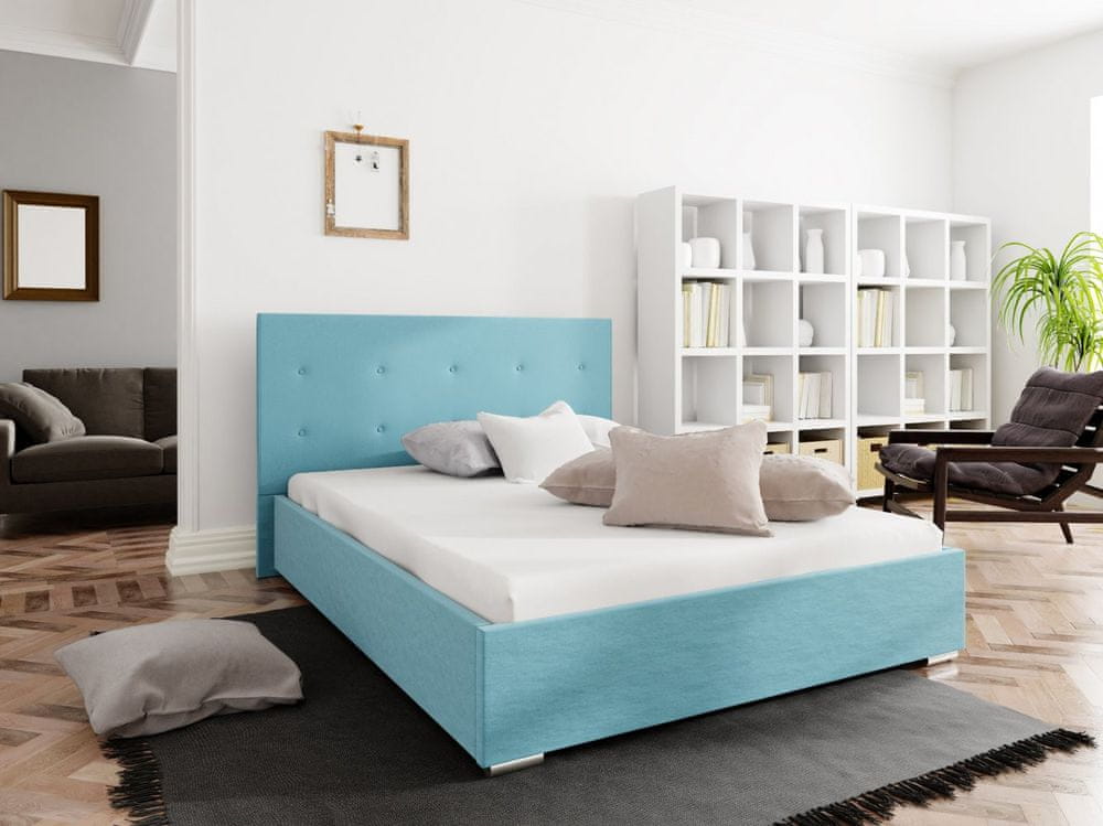 Veneti Manželská posteľ 140x200 FLEK 1 - modrá