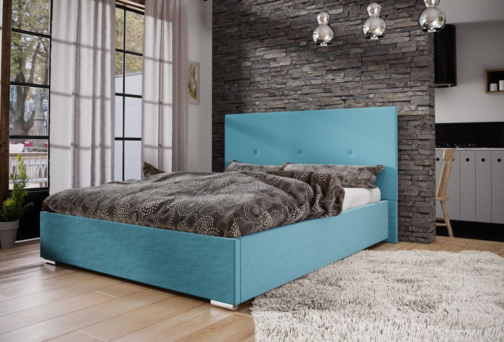 Veneti Manželská posteľ 180x200 FLEK 2 - modrá