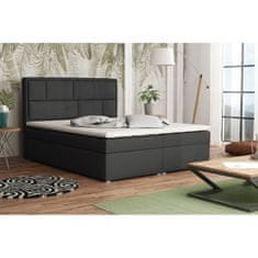 Veneti Boxspringová manželská posteľ s úložným priestorom 140x200 IVENDORF 1 - šedá 1 + topper ZDARMA