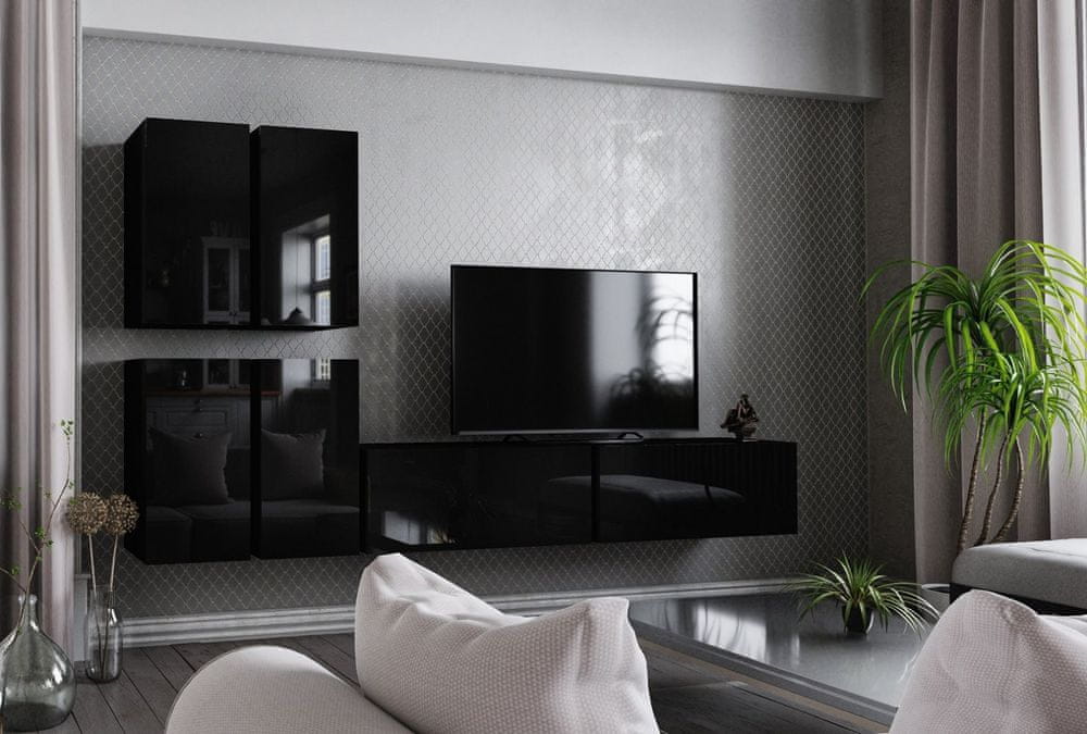 Veneti Moderná obývacia zostava BRADT 8 - čierna