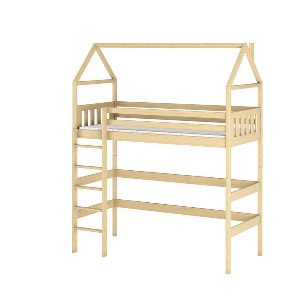 Veneti Detská posteľ s horným spaním NITSA - 80x160, borovica