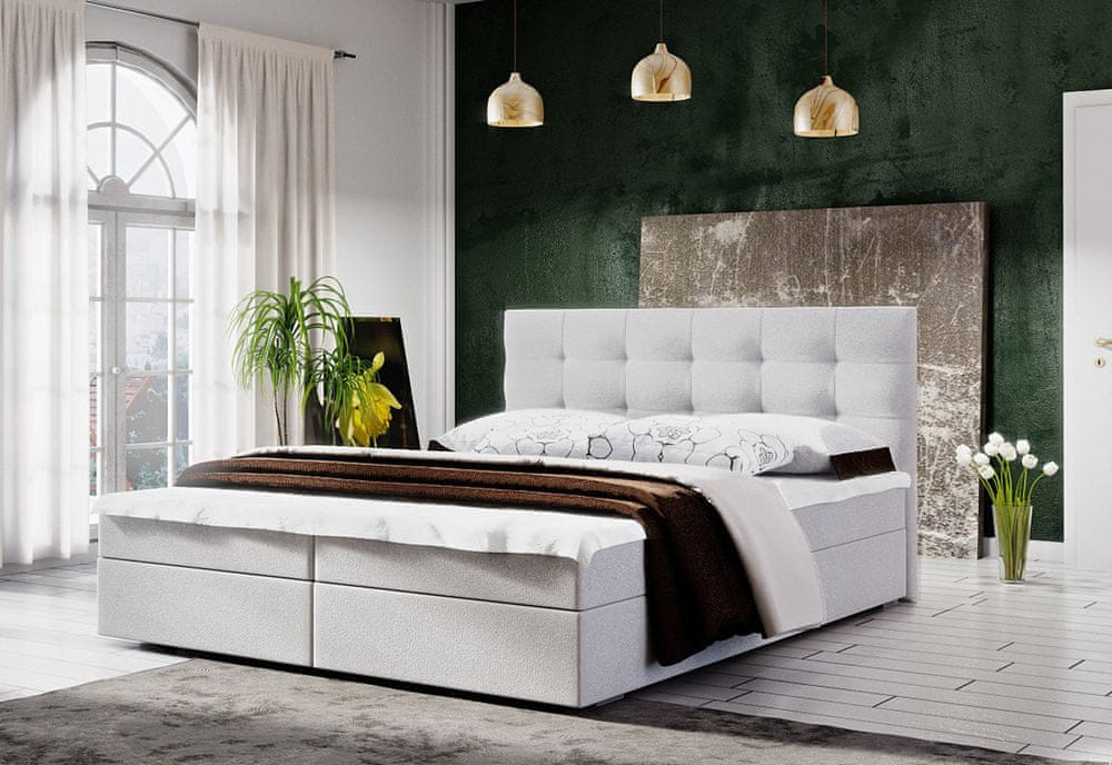 Veneti Moderná posteľ s úložným priestorom 160x200 STIG II - béžová