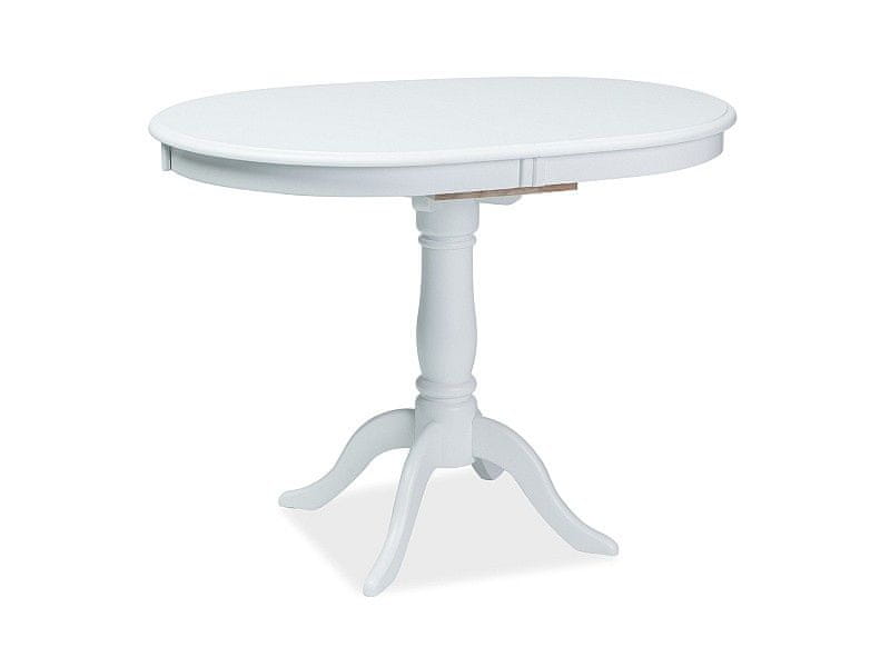 Veneti Rozkladací jedálenský stôl PIERCE - 100x70, biely