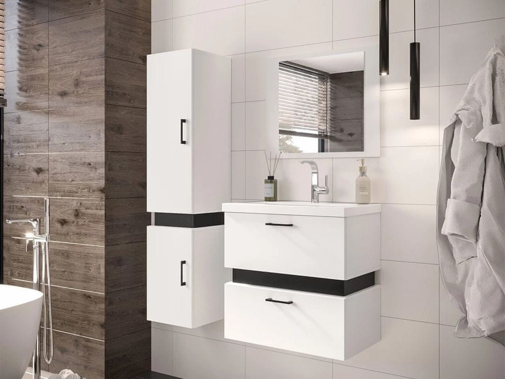 Veneti Kúpeľňový set s umývadlom LERA 3 - biely / čierny