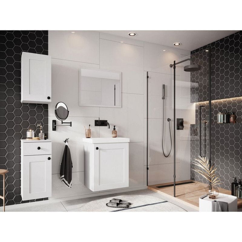 Veneti Kúpeľňový nábytok s umývadlom SYKE 2 - biely + batéria Economico ZDARMA