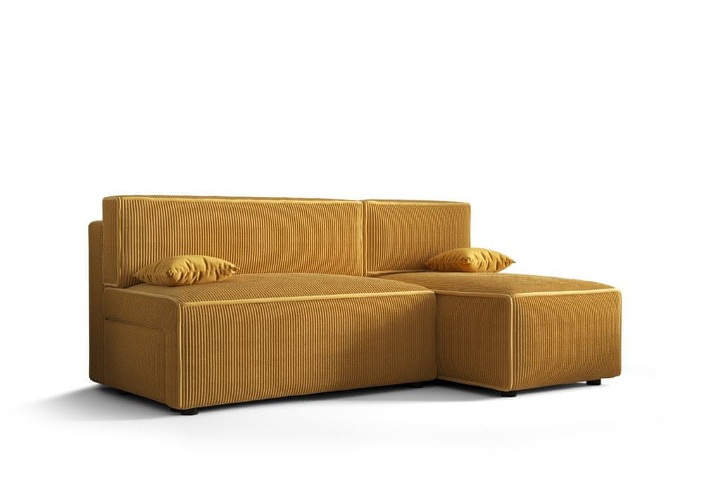 Veneti Pohodlná sedačka s úložným priestorom RADANA - žltá