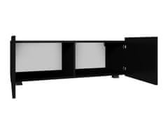Veneti TV stolík 100 cm CHEMUNG - biely / lesklý biely