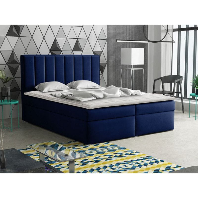 Veneti Kontinentálna manželská posteľ 160x200 TARNEWITZ 1 - modrá + topper ZDARMA