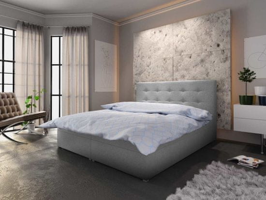 Veneti Moderná posteľ s úložným priestorom STIG I 140x200, šedá