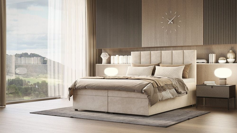Veneti Hotelová posteľ DELTA - 160x200, béžová
