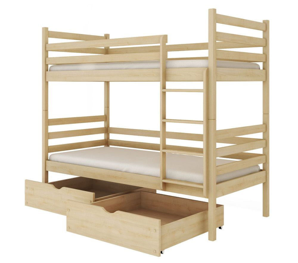 Veneti Detská posteľ so šuplíkmi GABRIELA - 80x160, borovica