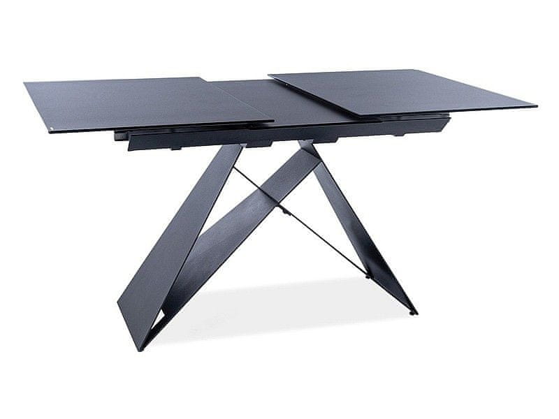 Veneti Rozkladací jedálenský stôl VIDOR 1 - 120x80, čierny