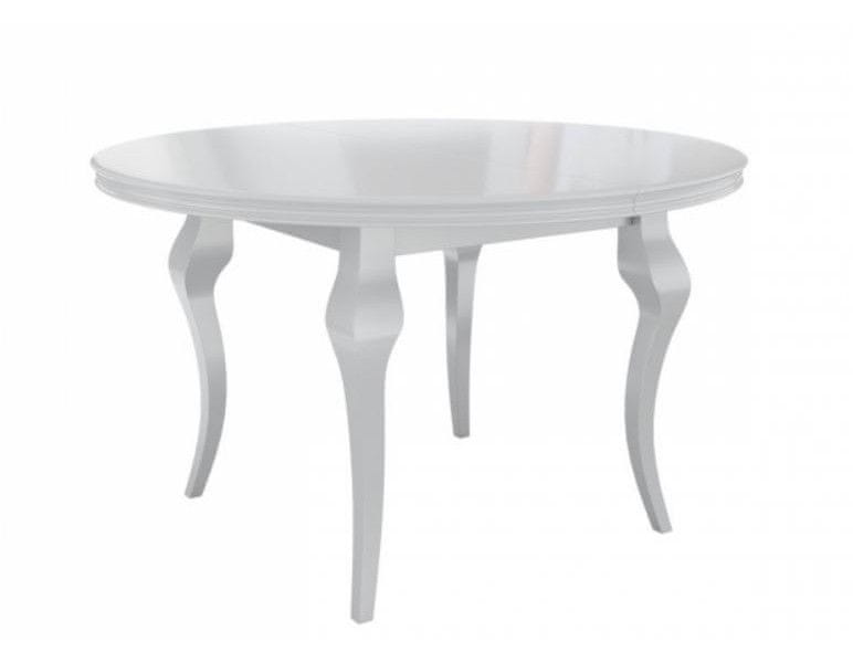 Veneti Rozkladací okrúhly jedálenský stôl KRAM 2 - lesklý biely