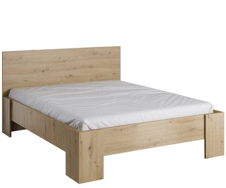 Veneti Manželská posteľ s roštom 160x200 RITA - dub artisan