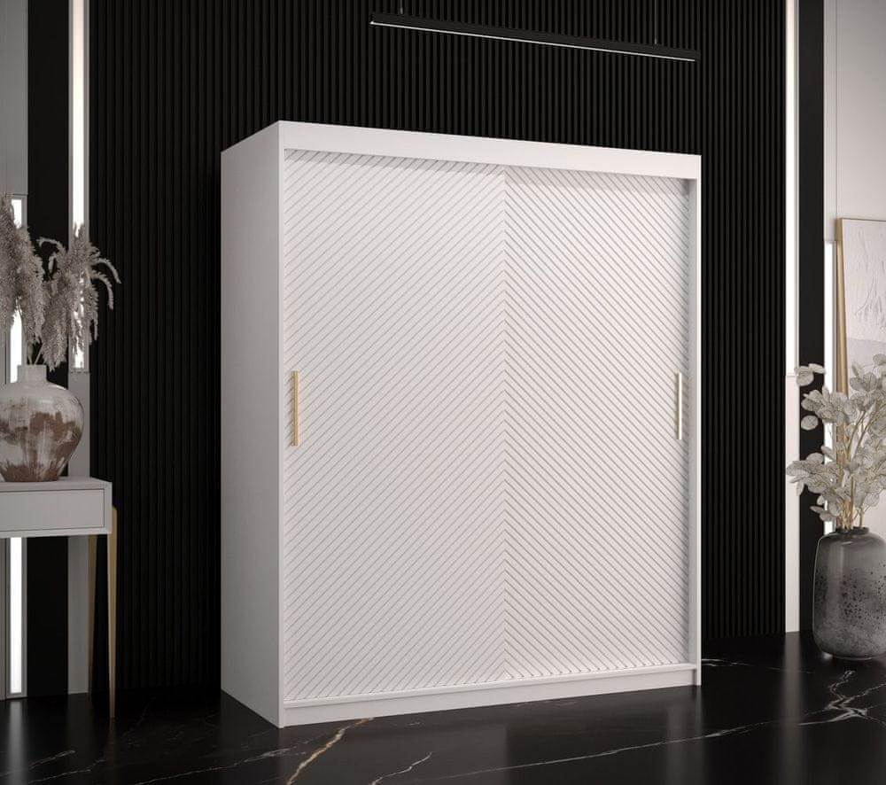 Veneti Skriňa s posuvnými dverami PAOLA - šírka 150 cm, biela