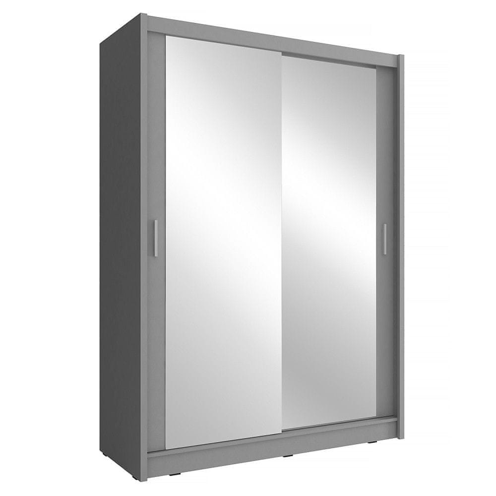Veneti Zrkadlová skriňa s posuvnými dverami 150 cm MARVAN - grafit