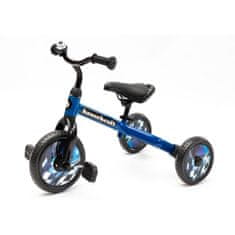 Iso Trade Detská trojkolka - odrážadlo a bicykel 3v1 | modro-čierna