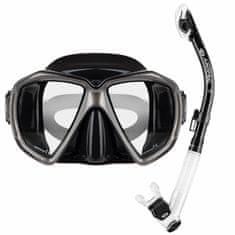 Aropec Potápačský set maska a šnorchel HORNET a ENERGY DRY čierna