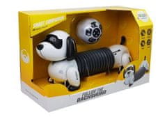 Lean-toys Interaktívny robot pes na diaľkové ovládanie Hudba Zvuk Pilot Ball