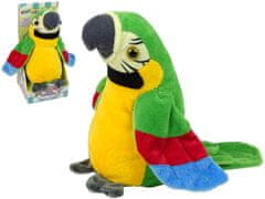 Lean-toys Interaktívny hovoriaci zelený papagáj opakujúci slová