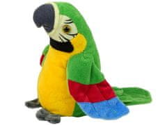Lean-toys Interaktívny hovoriaci zelený papagáj opakujúci slová