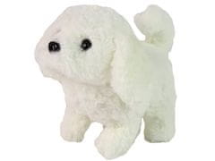 Lean-toys Interaktívny biely pes Maskot chodí pohybuje chvostom Zvuk