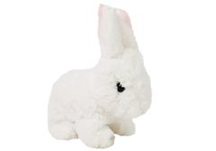 Lean-toys Interaktívny biely králik na batérie pohybuje ušami Zvuk