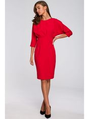 Style Dámske midi šaty Estrineve S242 červená XL