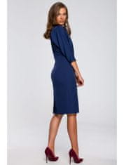 Style Stylove Dámske midi šaty Estrineve S242 námornícka modrá XXL