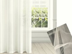 Dimex Dimex, Hotové záclony s riasiacou páskou - Voál lesklý béžový, 270 cm, š. 1,6 m x d. 2,7 m