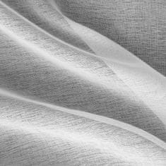 DESIGN 91 Hotová záclona s riasiacou páskou - Layla biela s prírodnou štrukkúrou, š. 1,4 m x d. 2,7 m