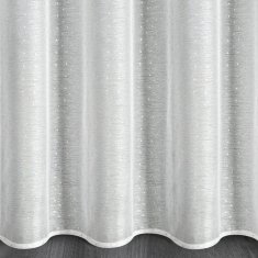 DESIGN 91 Hotová záclona s riasiacou páskou - Sibel bielozlatá, š. 4 m x d. 2,5 m