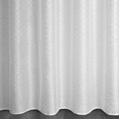 DESIGN 91 Hotová záclona s krúžkami - Sibel bielostrieborná, š. 1,4 m x d. 2,5 m