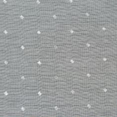 DESIGN 91 Hotová záclona s krúžkami - Sibel bielostrieborná, š. 1,4 m x d. 2,5 m