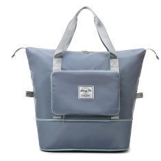 Alum online Skladacia cestovná taška s veľkým úložným priestorom - modrošedá