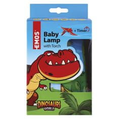 EMOS LED detská lampa so svietidlom Dino, 3× AAA