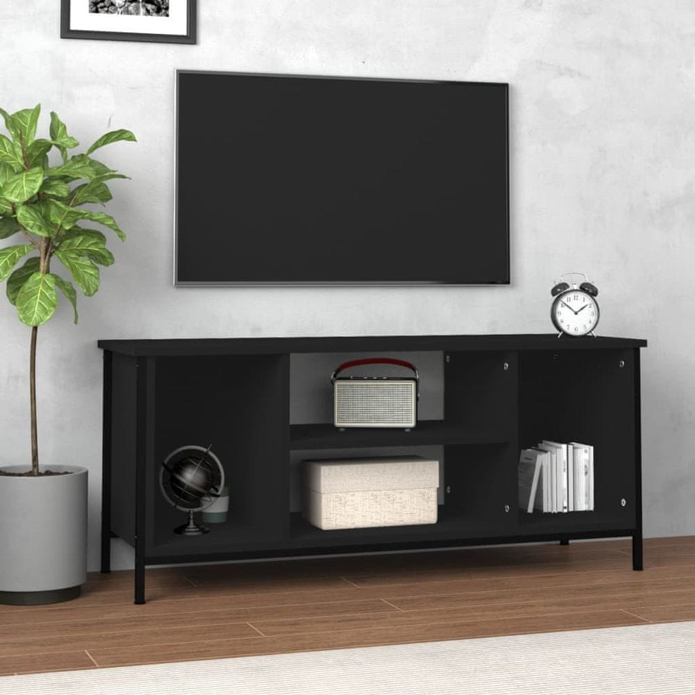 Vidaxl TV skrinka čierna 102x35x45 cm spracované drevo