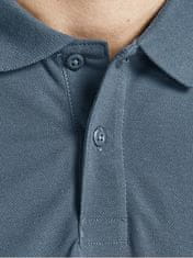 Jack&Jones Pánske polo triko JJEBASIC Slim Fit 12136516 Grisaille (Veľkosť S)
