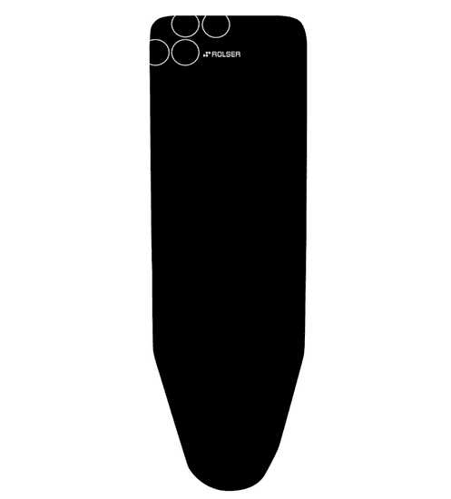 Rolser Poťah na žehliacu dosku 110×32 cm, veľ. poťahu S 120×42 cm, čierny
