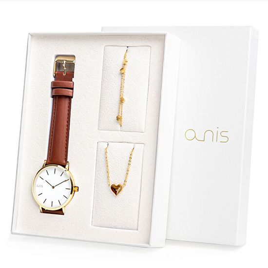 Anis Súprava hodiniek, náhrdelníka a náramku AS100-18